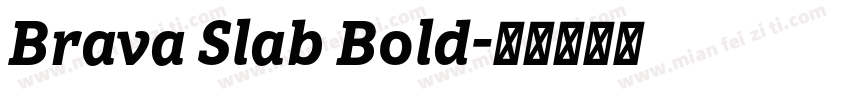 Brava Slab Bold字体转换